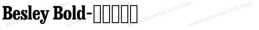 Besley Bold字体转换